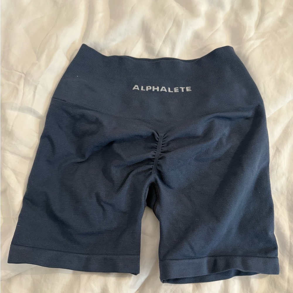 Alphalete Navy Blue Activewear Shorts